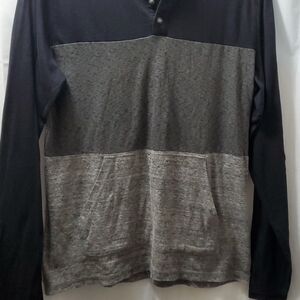 Urban Pipeline Black and Gray Long Sleeve Tee